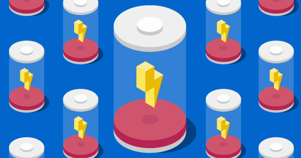 illustration of batteries recharging
