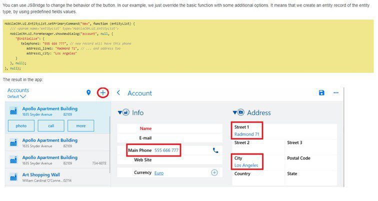 JavaScript used in Resco App