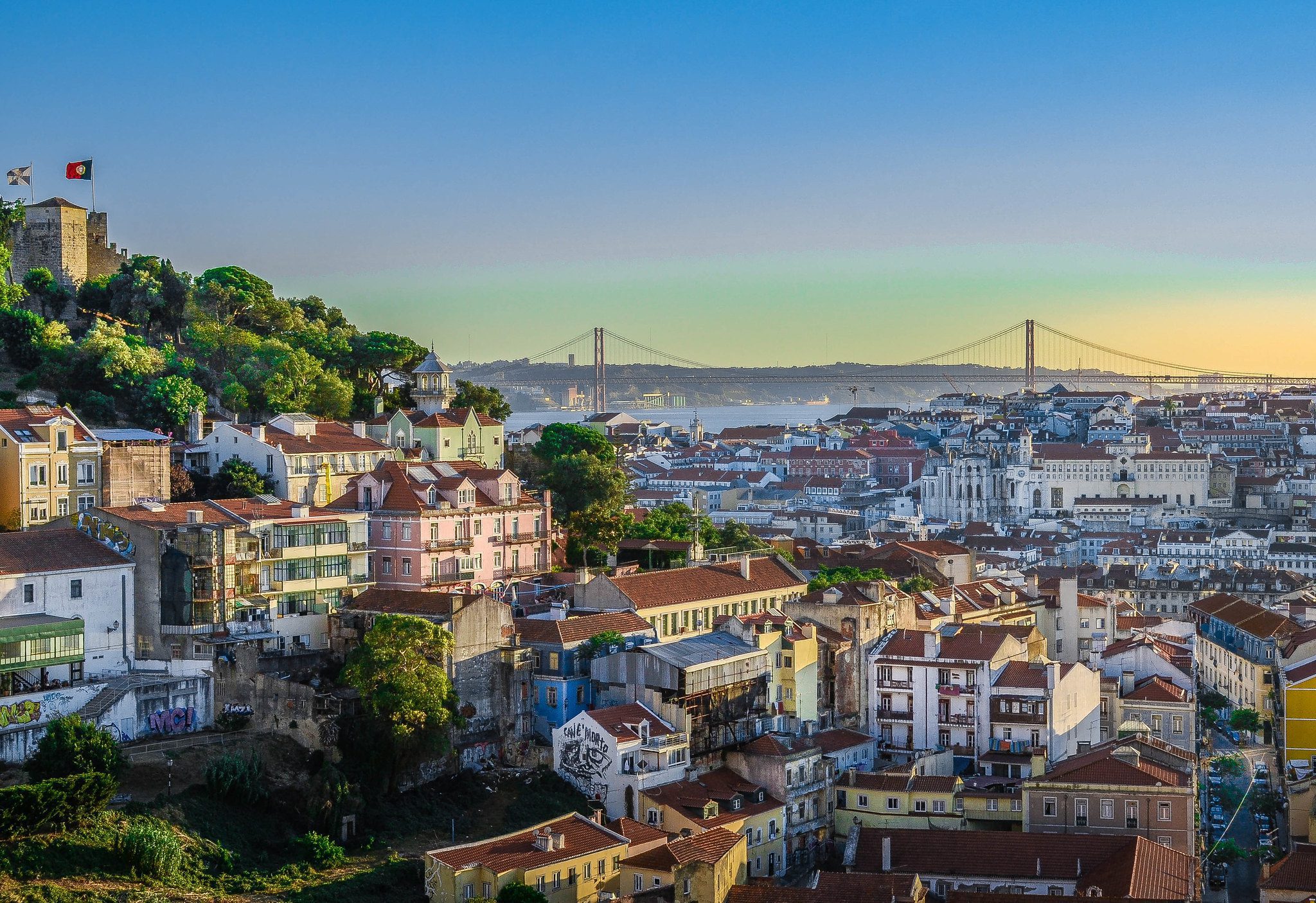 Aerial view of Lisbon