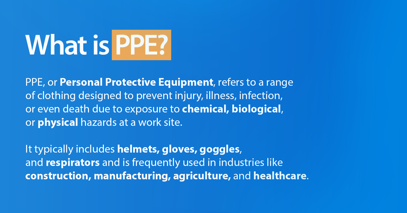Definition of PPE - Personal Protective Equipment