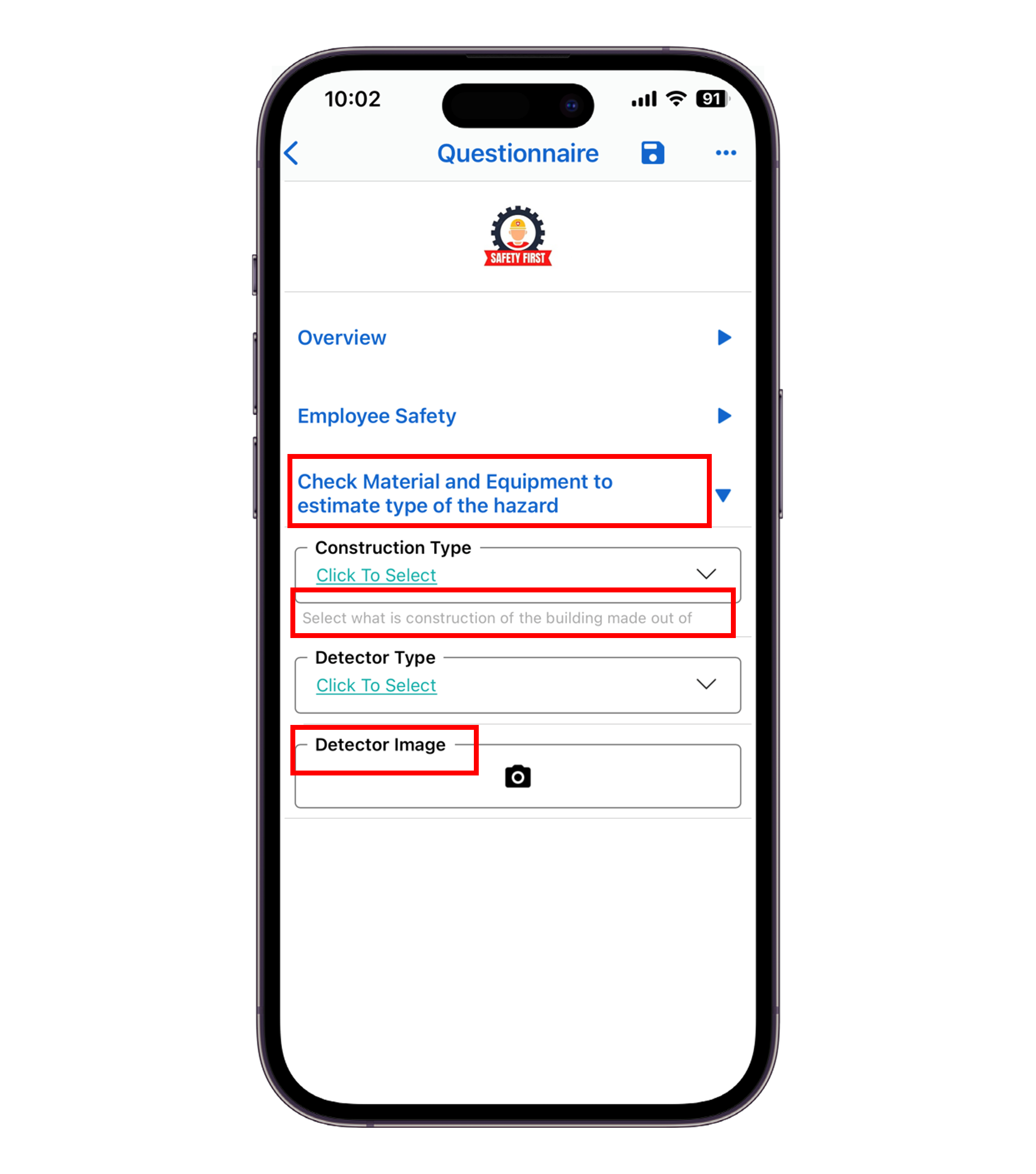 Flexible header and supportin text in Resco questionnaires
