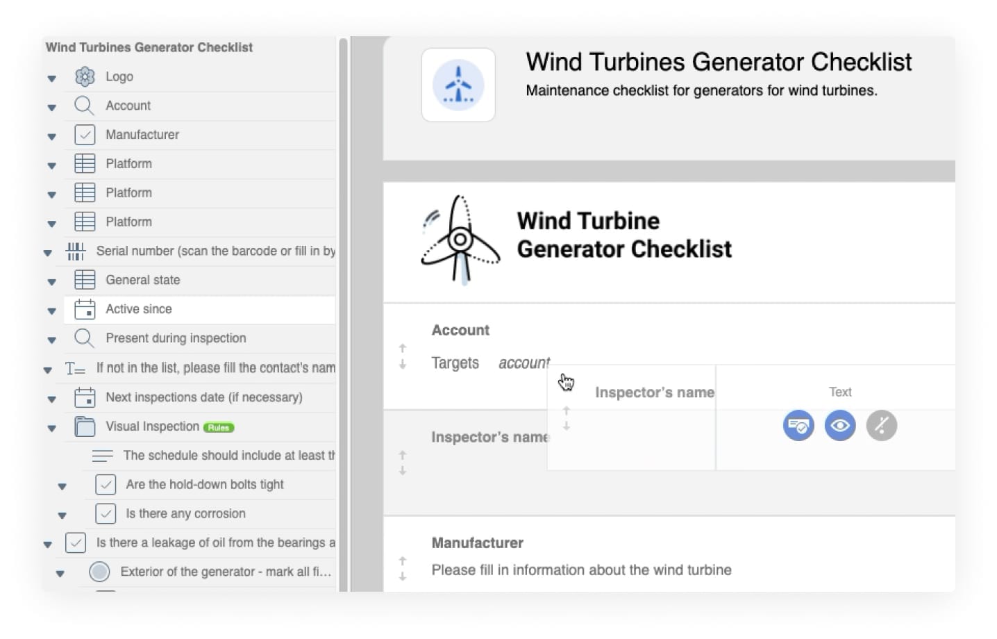 Inspections Form Designer