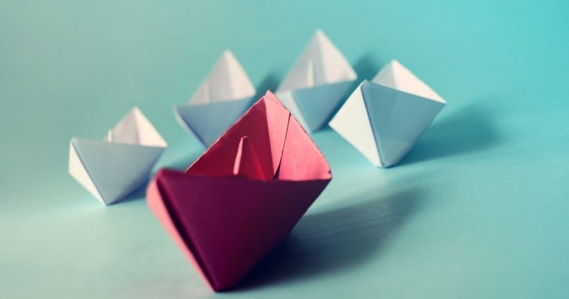 paper boats on a picture