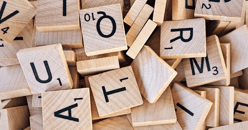 wooden scrabble letters