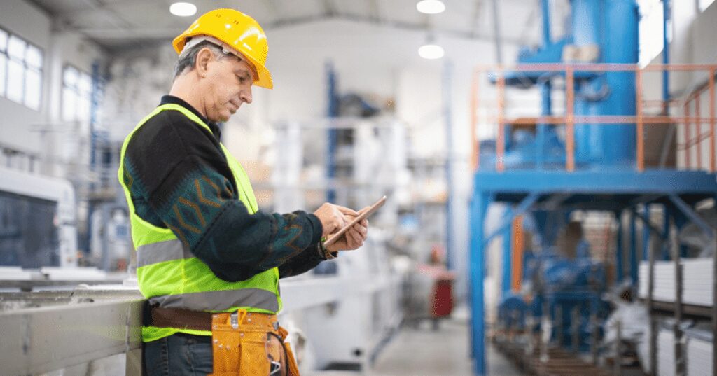 technician working with tablet