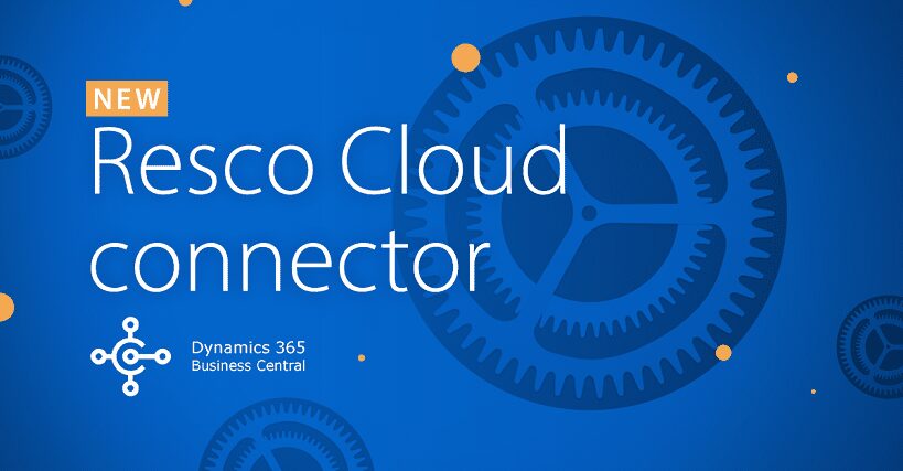 blue background with Resco Cloud connector written in white