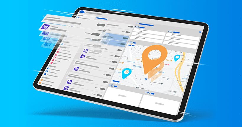 Resco field service app in a tablet