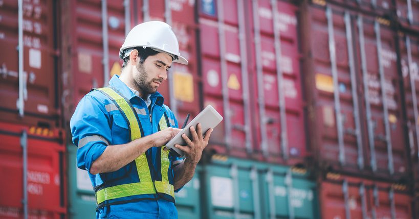 technician holding tablet during work, work-to-permit checklist