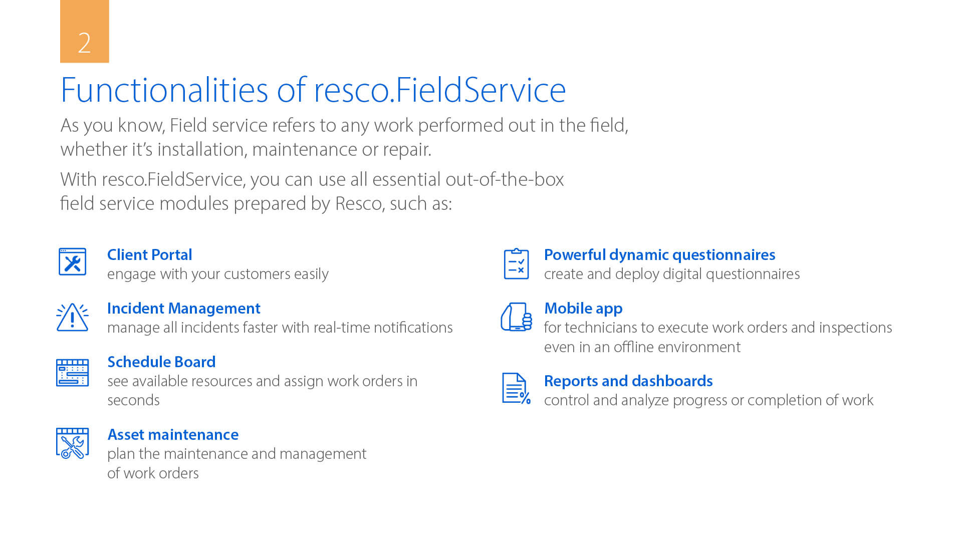 resco field service trial splash