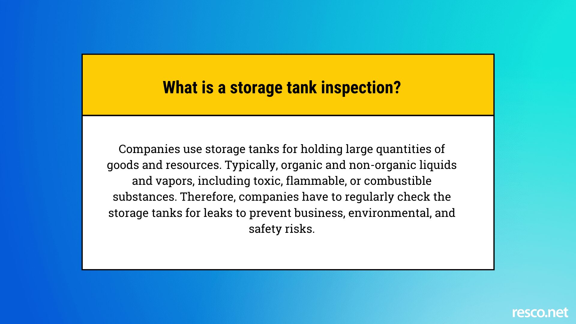 storage tank inspections explanation