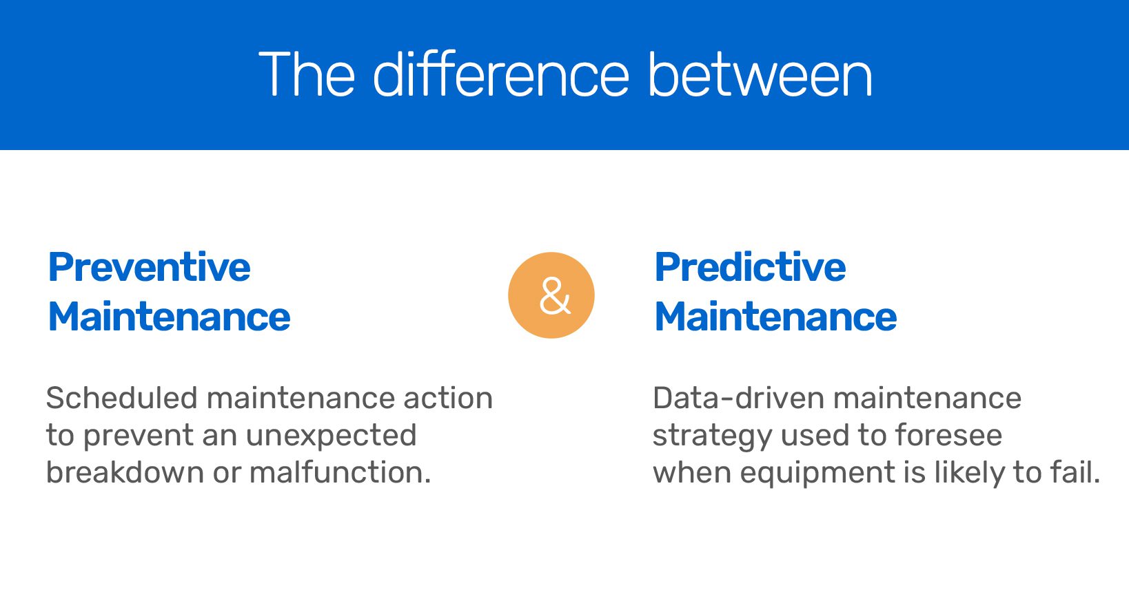 The difference between preventive and predictive maintenance