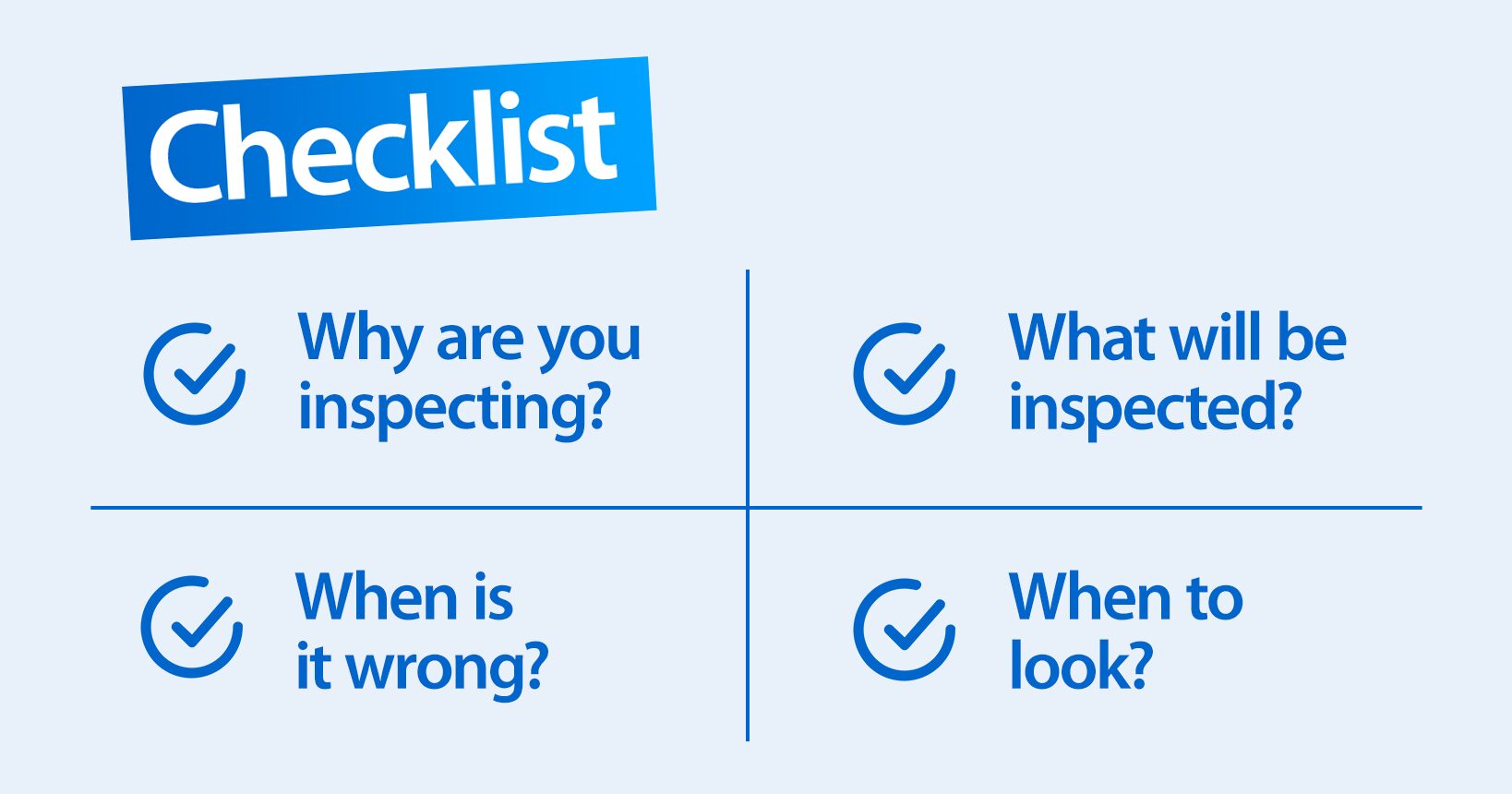 Visual inspection checklist